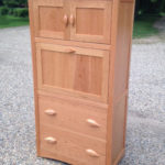 Cherry Leaf Armoire Desk Closed