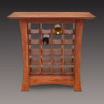 Rosebud Elm Wine Cabinet Front