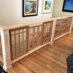 Maple and Cherry Stair Rail with Inlays