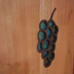 Vineyard Detail Green Stained Glass Grape Inlay