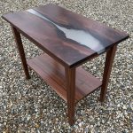 Walnut and Epoxy Side Table