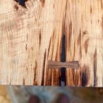 Rustic Cherry End Table Bowtie Inlay 2
