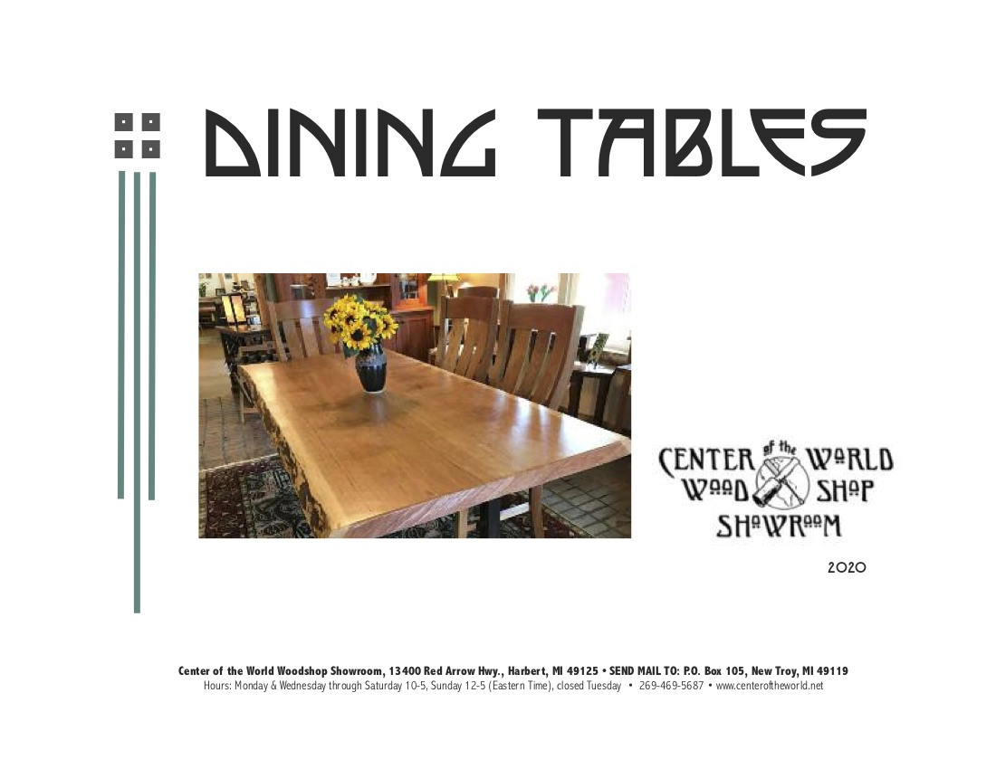 Dining Table Catalog Cover