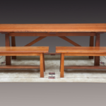 Hastings Quarter-Sawn Oak Trestle Dining Table & Benches